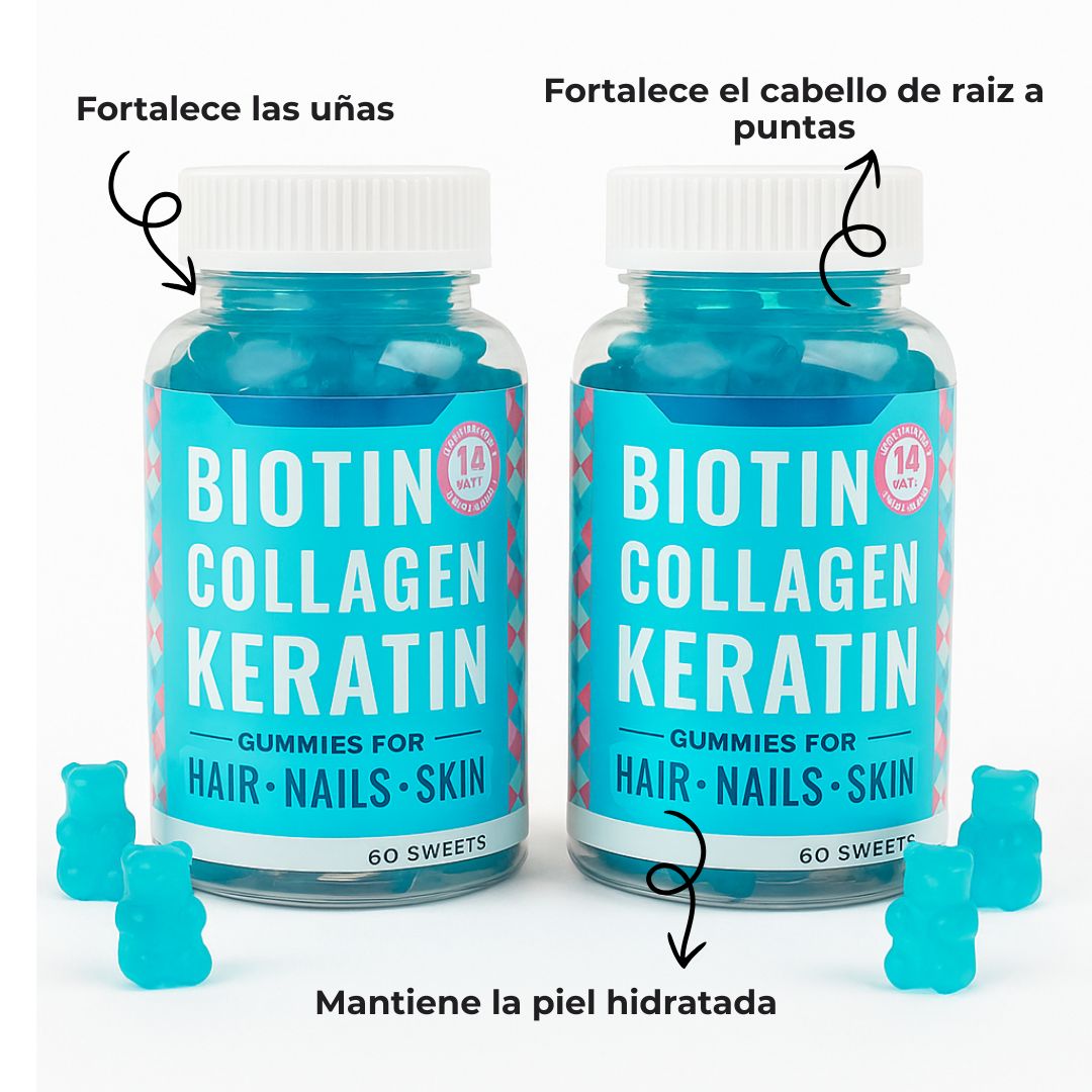 Gomitas de Biotina, Colágeno y Keratina