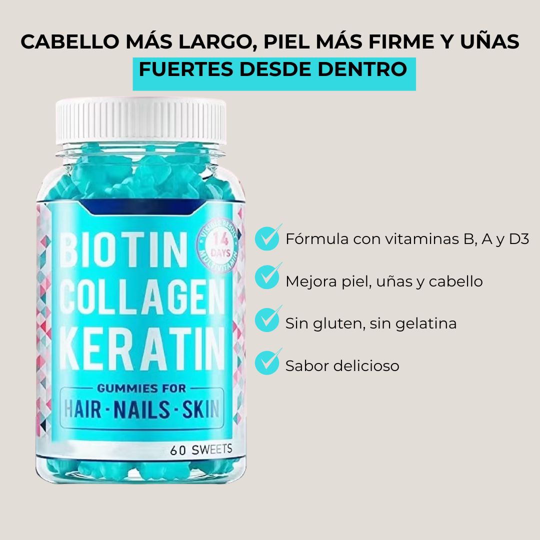 Gomitas de Biotina, Colágeno y Keratina