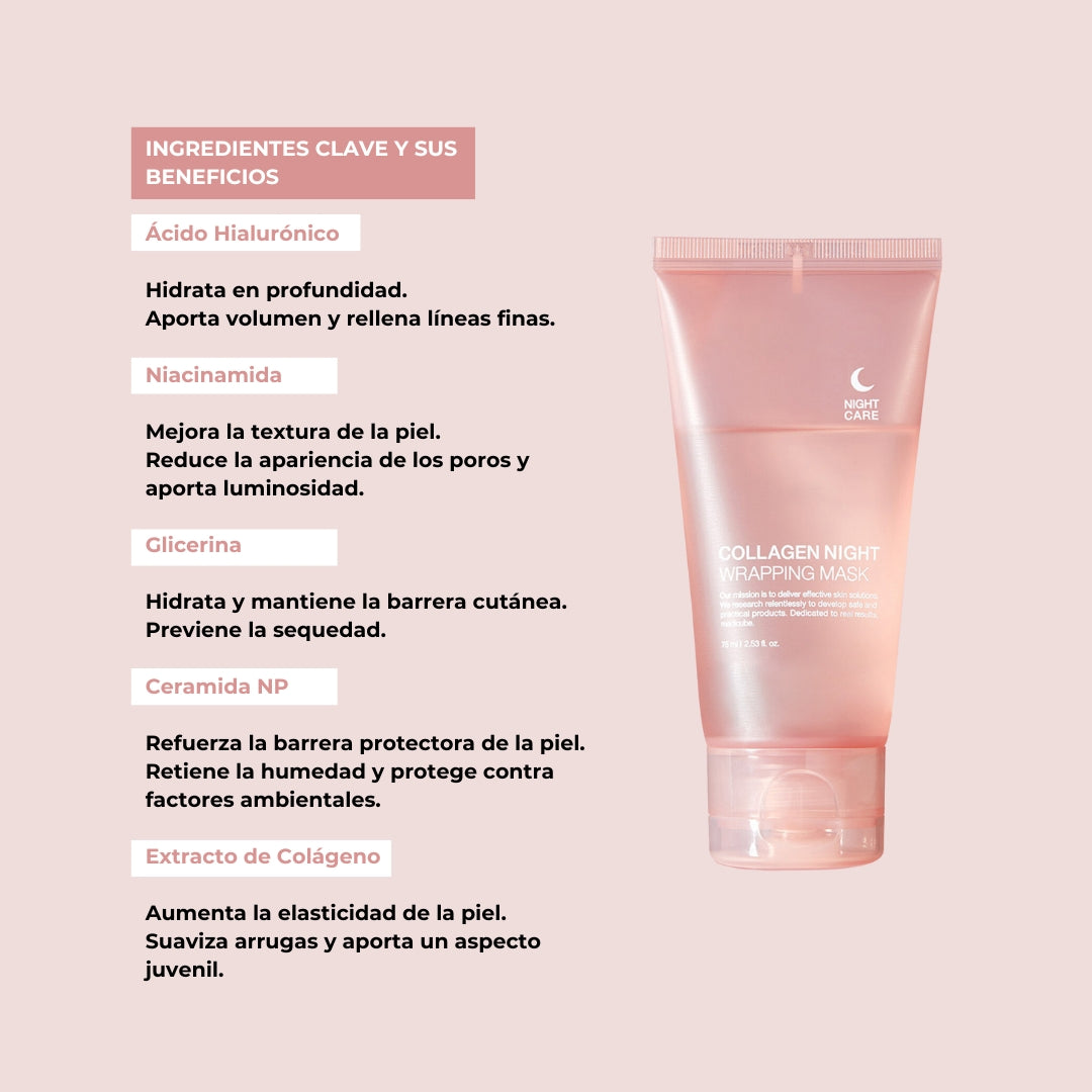 Máscara Nocturna de Colágeno Coreana 🇰🇷