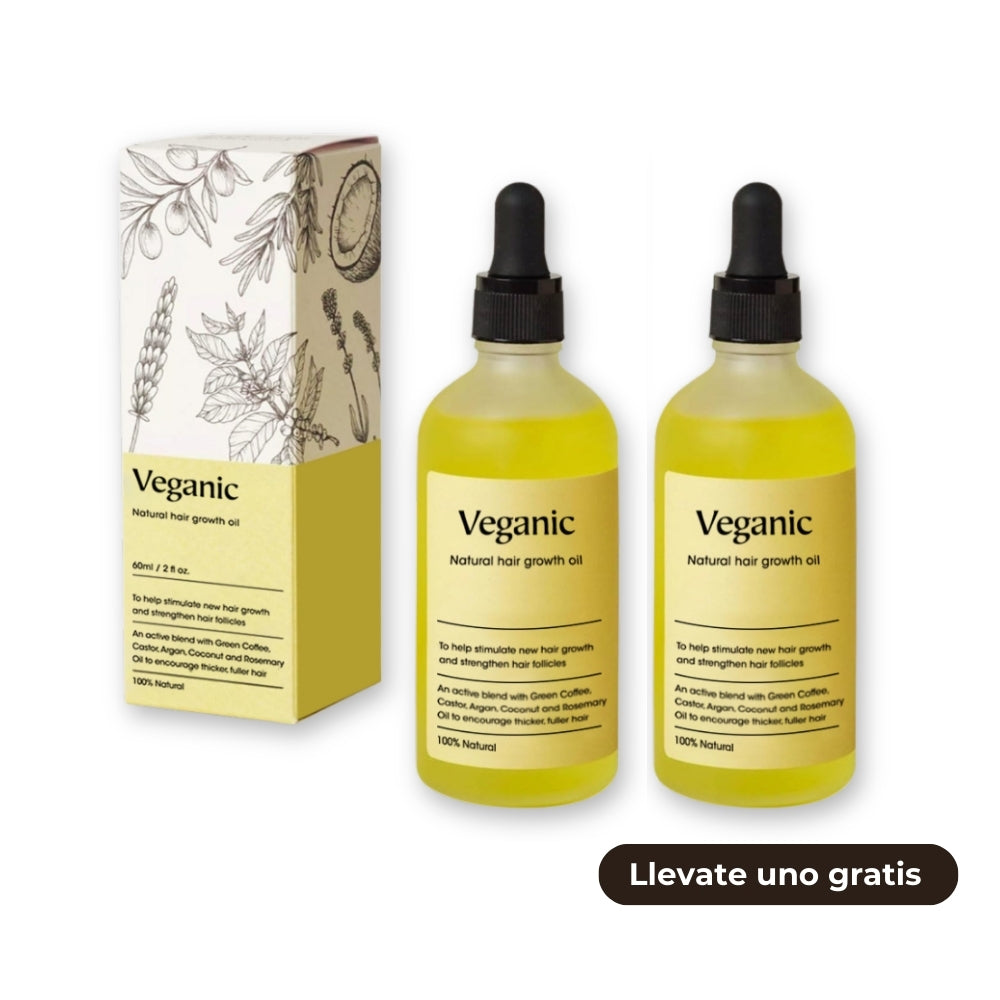 Veganic - Aceite para el Crecimiento del Cabello 100% Natural